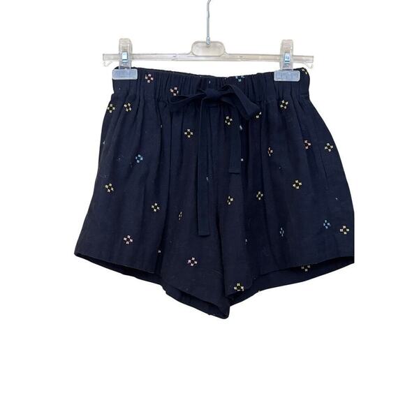 The Great. black embroidered shorts, 0/small, simple, summer, vacation - Picture 1 of 5